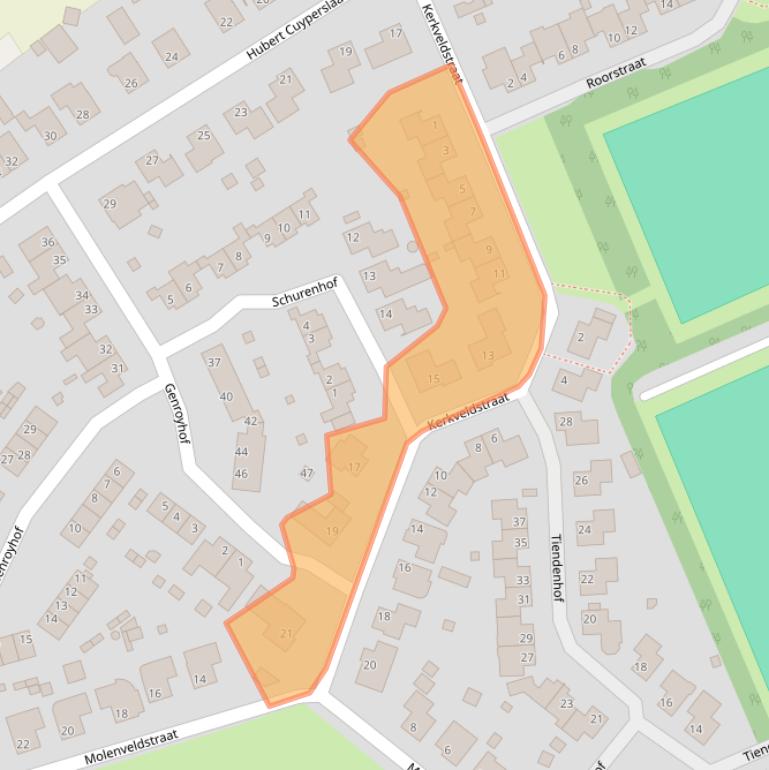 Kaart van postcodegebied 6095BL.