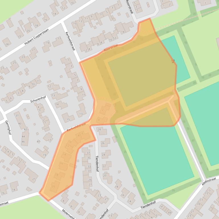 Kaart van postcodegebied 6095BM.