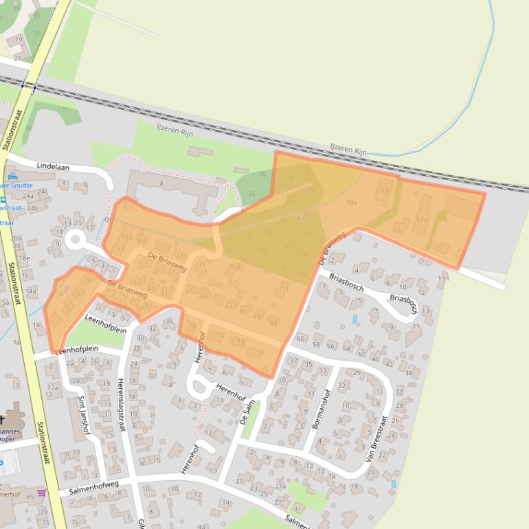 Kaart van postcodegebied 6095CK.