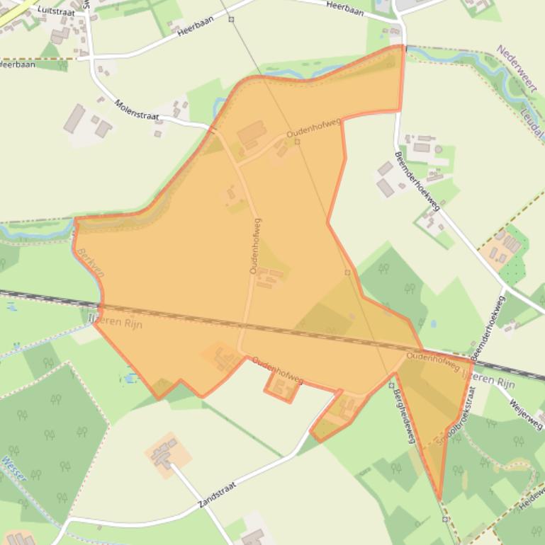 Kaart van postcodegebied 6095NR.