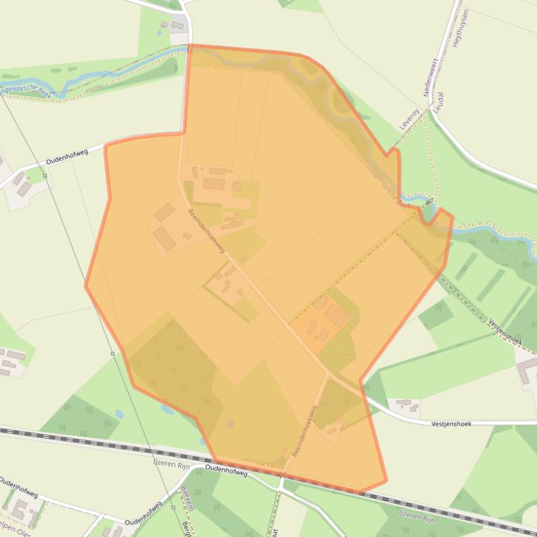 Kaart van postcodegebied 6095NS.