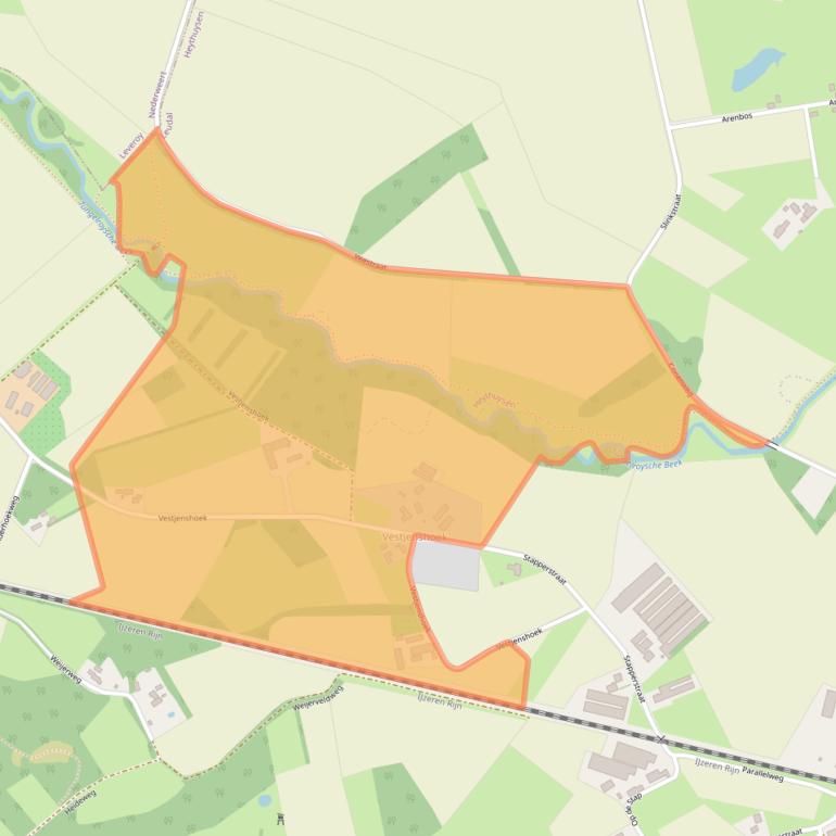 Kaart van postcodegebied 6095NT.