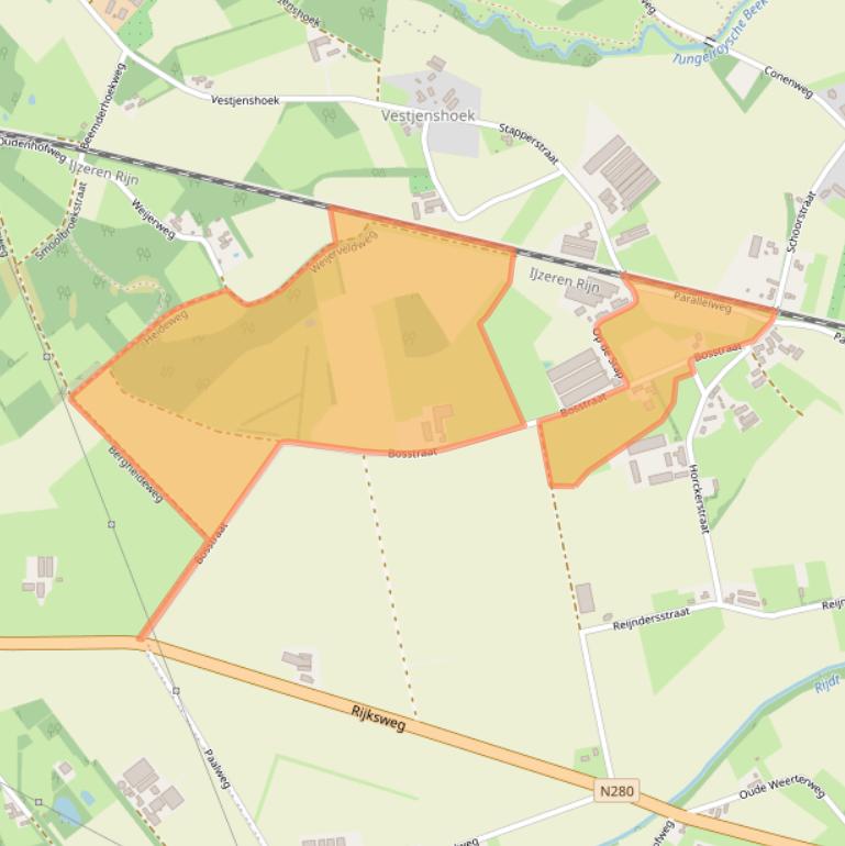 Kaart van postcodegebied 6095NZ.