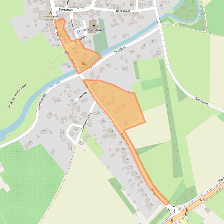 Kaart van postcodegebied 6096AA.