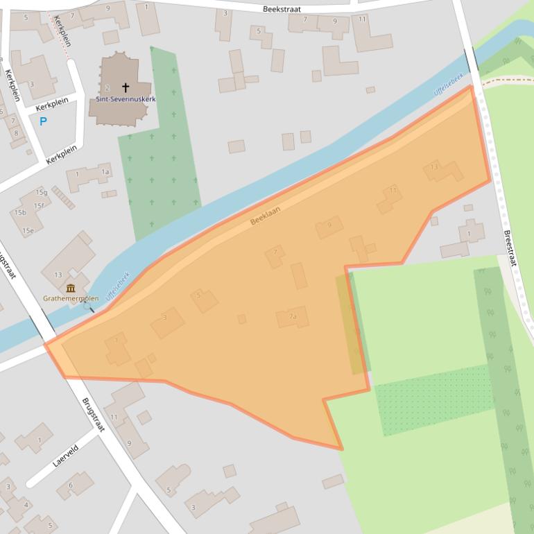 Kaart van postcodegebied 6096AD.