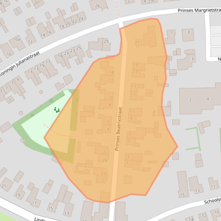 Kaart van postcodegebied 6096AT.