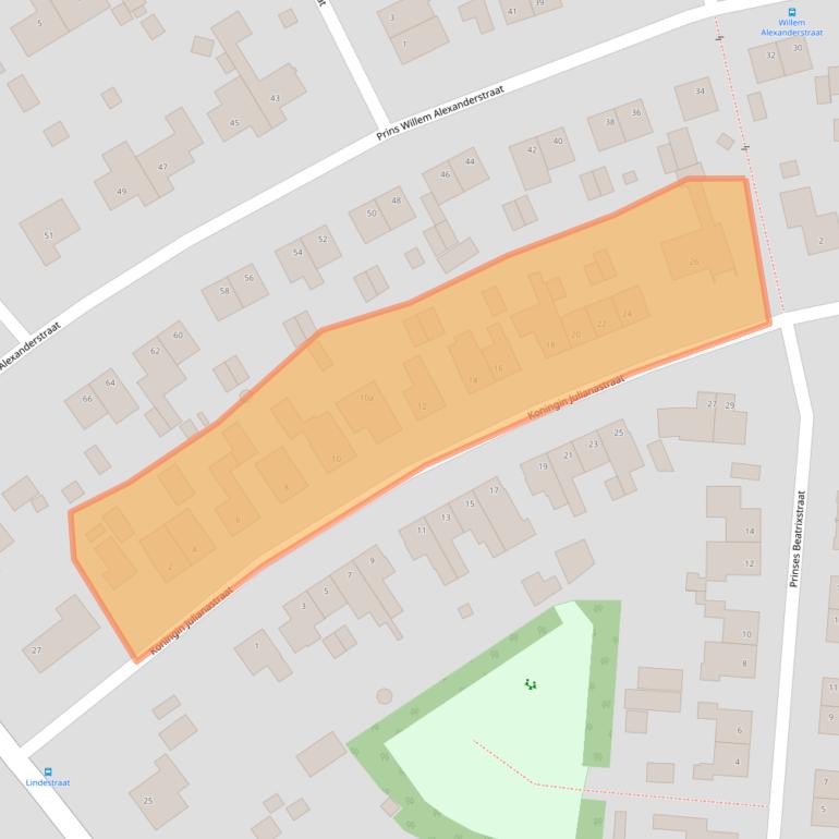 Kaart van postcodegebied 6096AW.