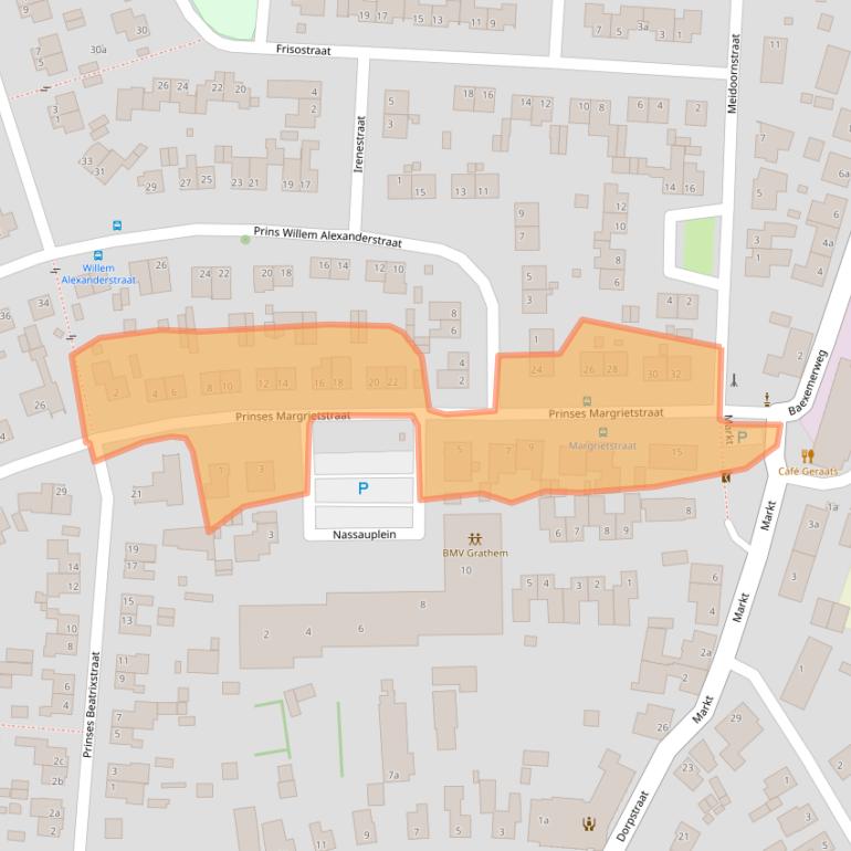 Kaart van postcodegebied 6096AX.