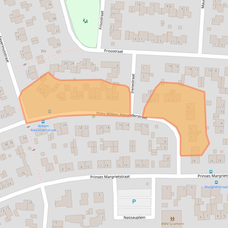Kaart van postcodegebied 6096BA.