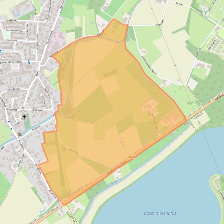 Kaart van postcodegebied 6096NC.