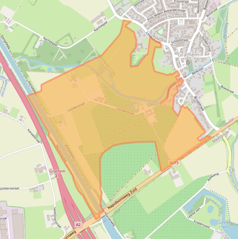 Kaart van postcodegebied 6096NE.