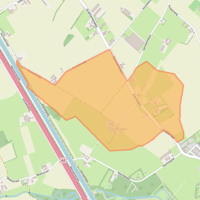 Kaart van postcodegebied 6096NH.