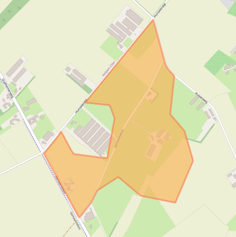 Kaart van postcodegebied 6096NJ.