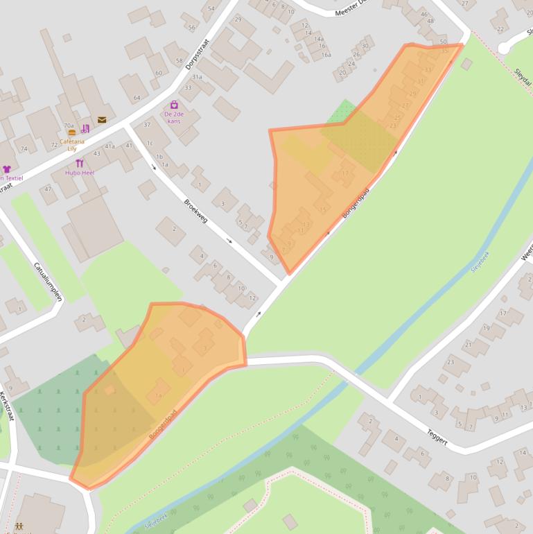 Kaart van postcodegebied 6097AC.