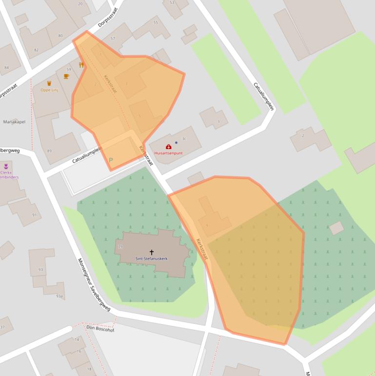 Kaart van postcodegebied 6097AG.