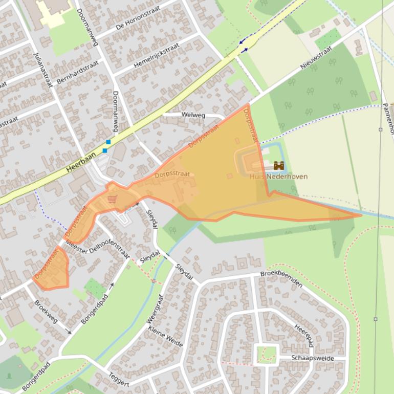 Kaart van postcodegebied 6097AL.