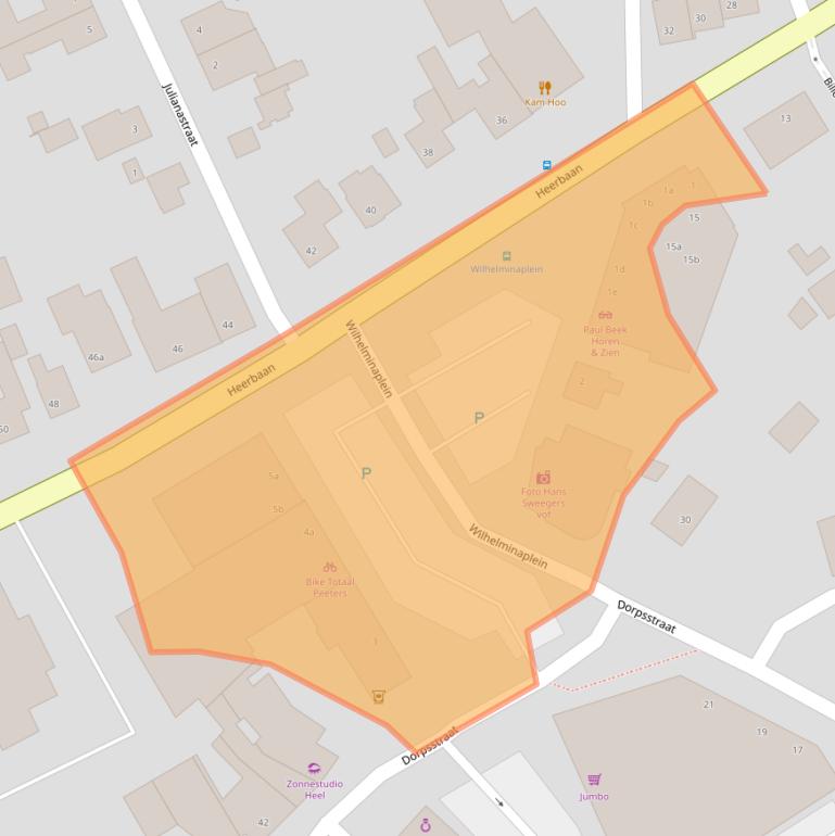 Kaart van postcodegebied 6097AT.