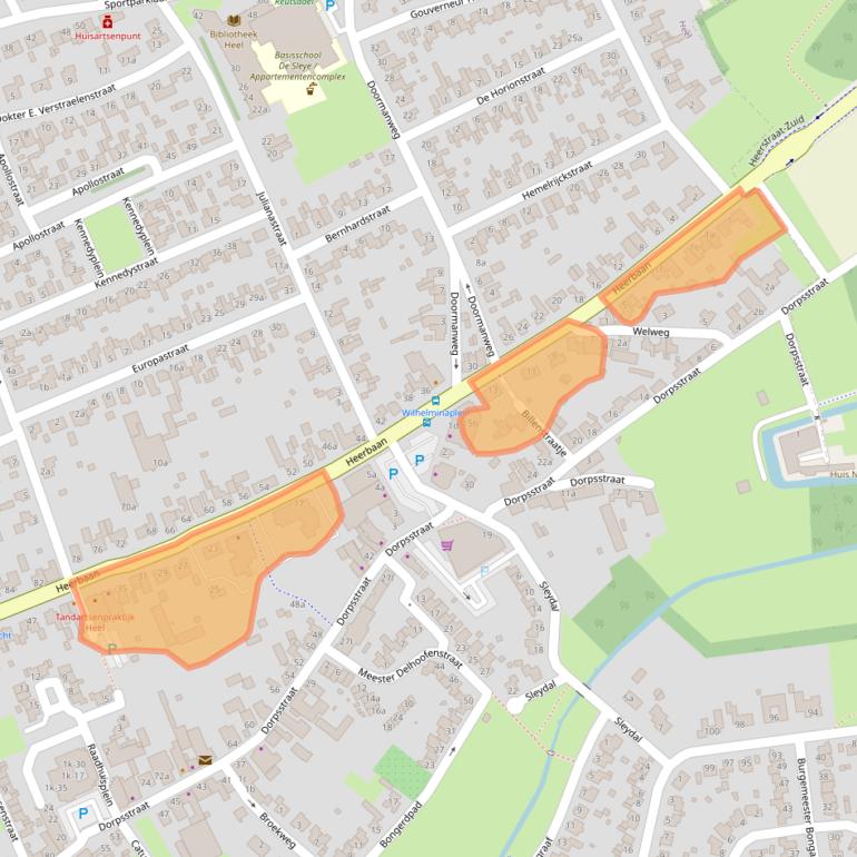 Kaart van postcodegebied 6097AV.