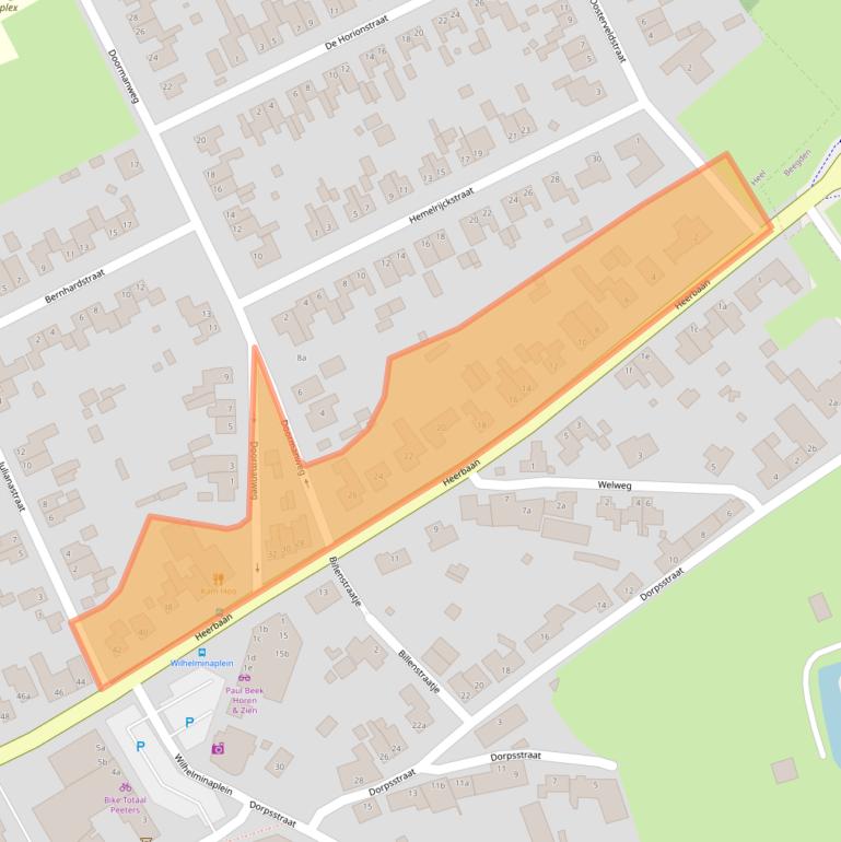 Kaart van postcodegebied 6097AX.
