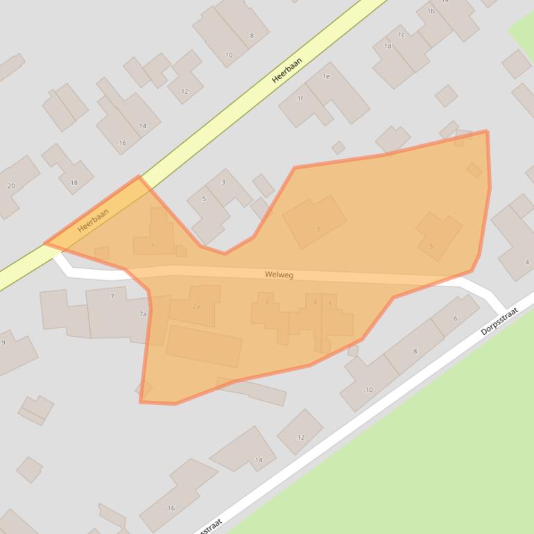 Kaart van postcodegebied 6097BE.