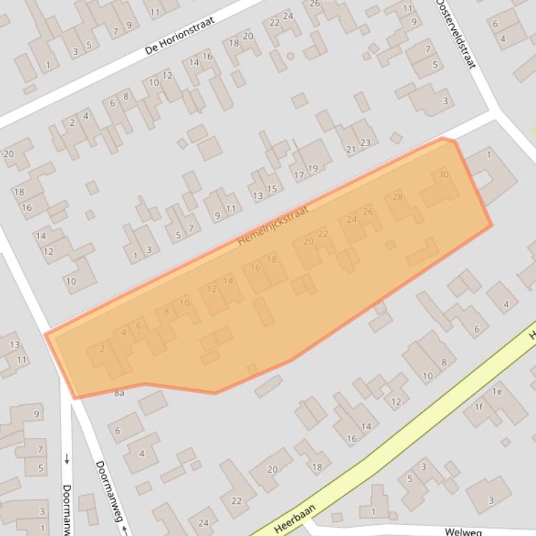 Kaart van postcodegebied 6097BK.