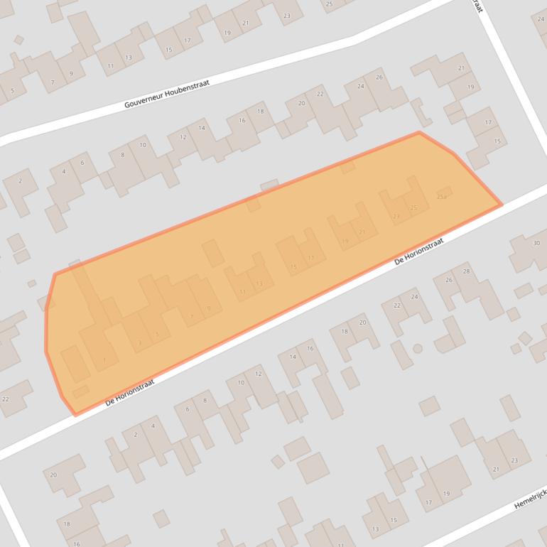 Kaart van postcodegebied 6097BL.