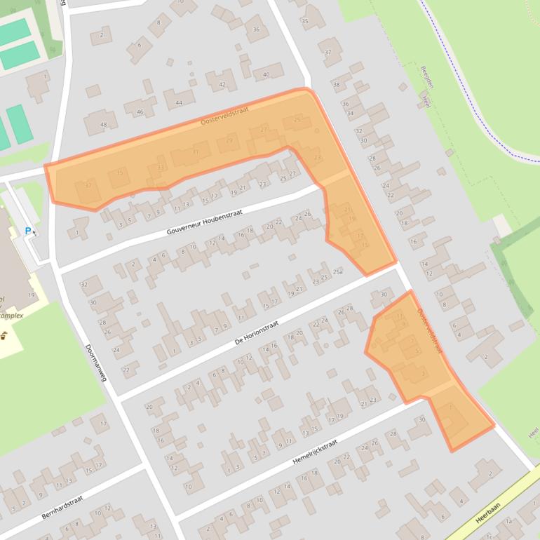 Kaart van postcodegebied 6097BR.