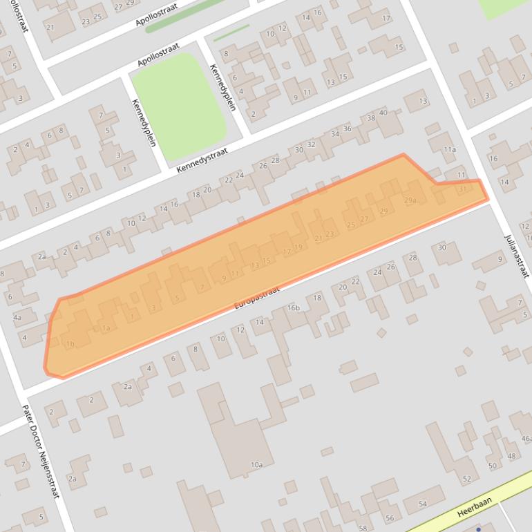 Kaart van postcodegebied 6097CA.