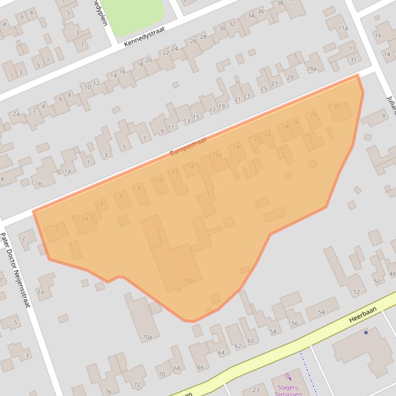 Kaart van postcodegebied 6097CB.