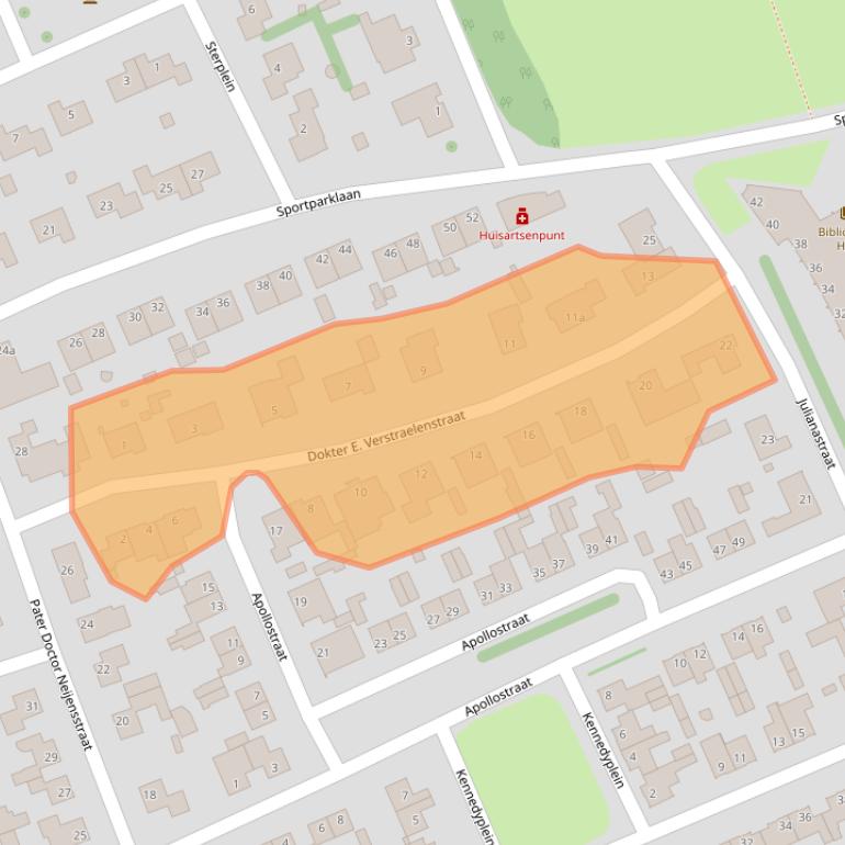 Kaart van postcodegebied 6097CJ.