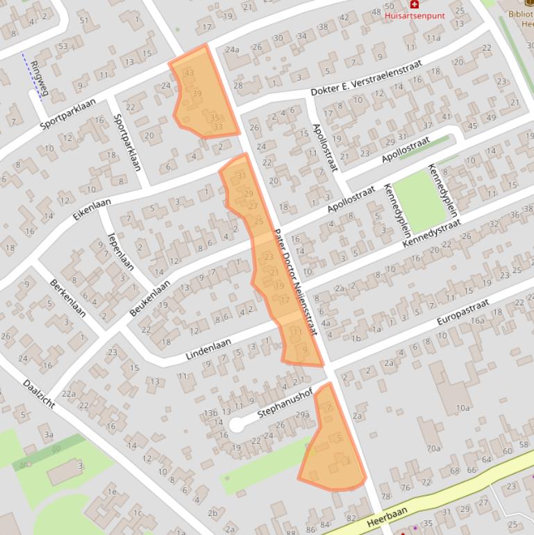 Kaart van postcodegebied 6097CK.