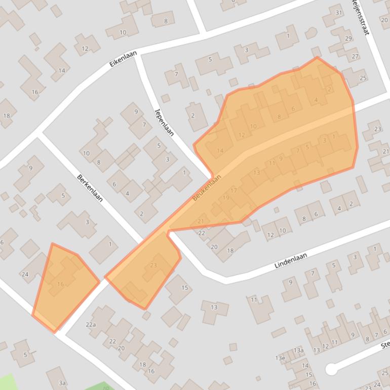 Kaart van postcodegebied 6097CN.