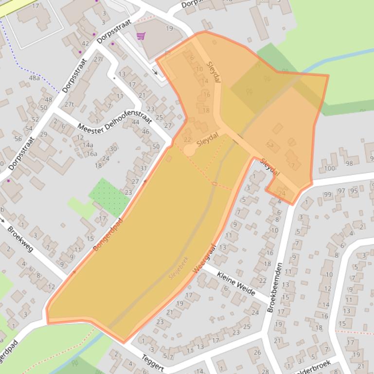 Kaart van postcodegebied 6097DA.
