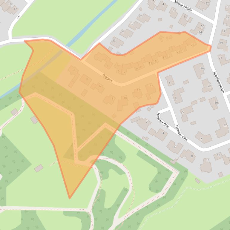 Kaart van postcodegebied 6097DB.