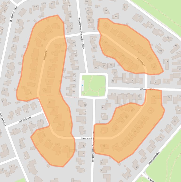 Kaart van postcodegebied 6097DJ.