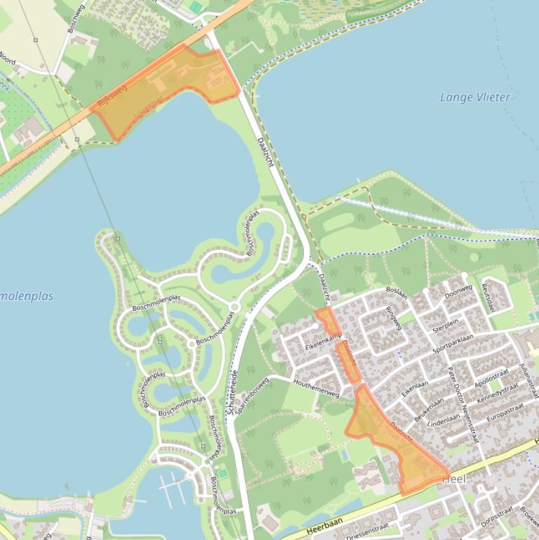 Kaart van postcodegebied 6097EK.