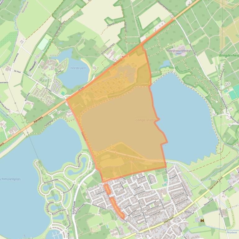 Kaart van postcodegebied 6097EM.