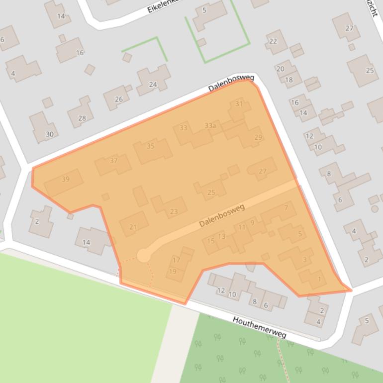 Kaart van postcodegebied 6097EP.