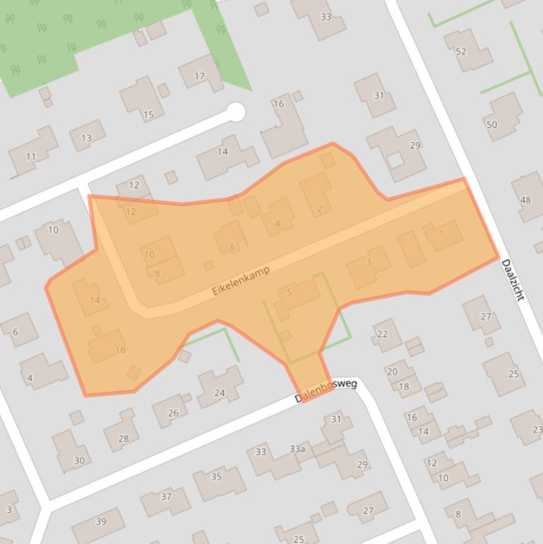 Kaart van postcodegebied 6097ES.