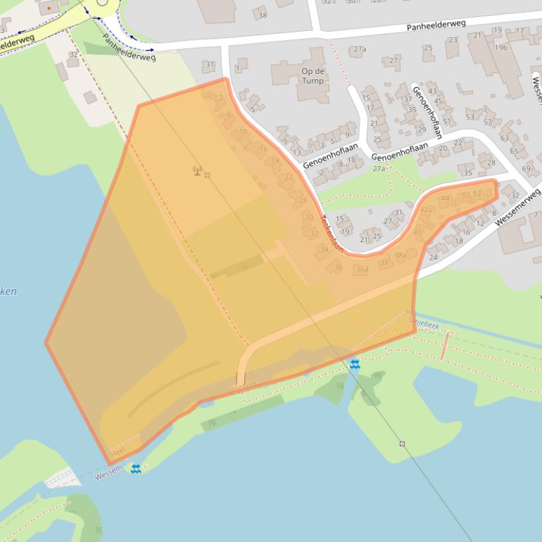 Kaart van postcodegebied 6097GA.