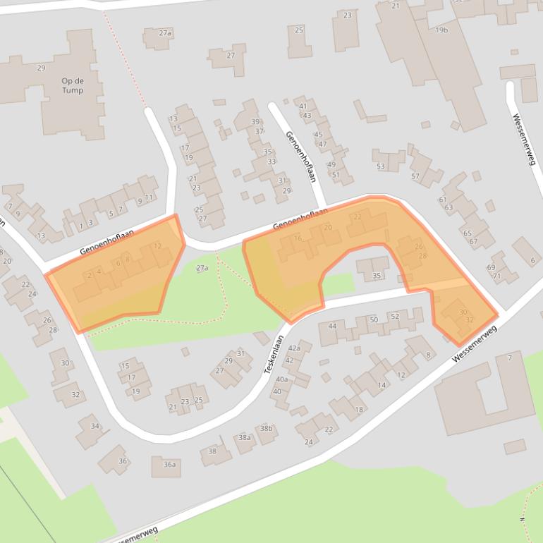 Kaart van postcodegebied 6097GC.