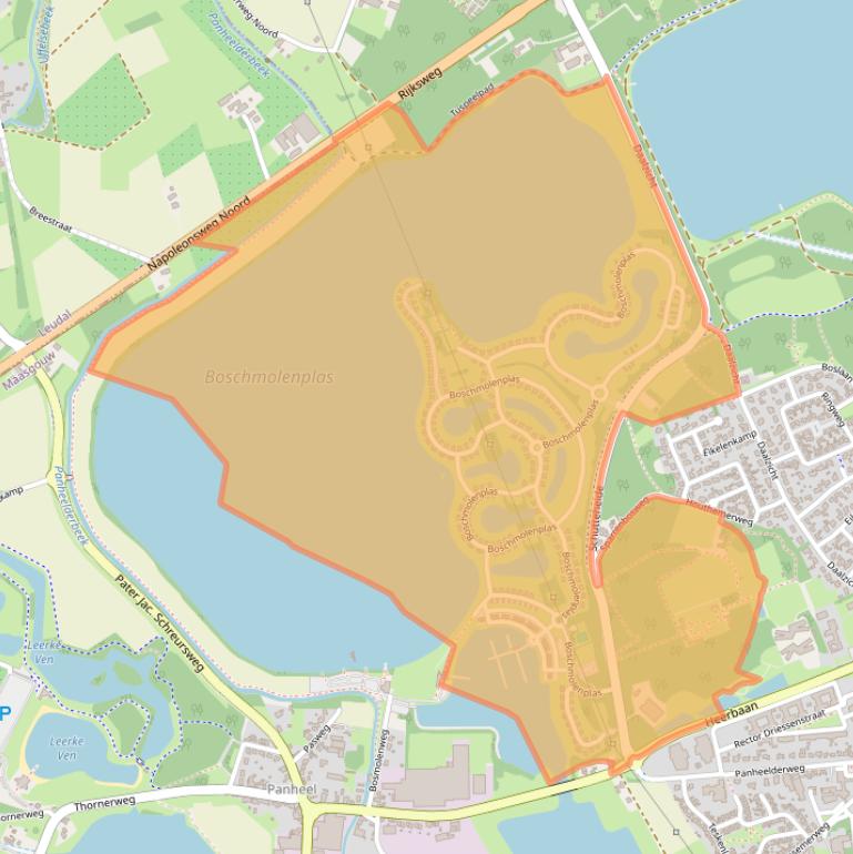 Kaart van postcodegebied 6097HA.