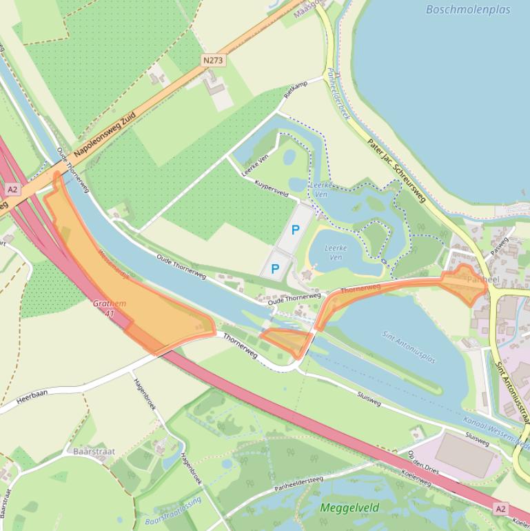 Kaart van postcodegebied 6097NC.