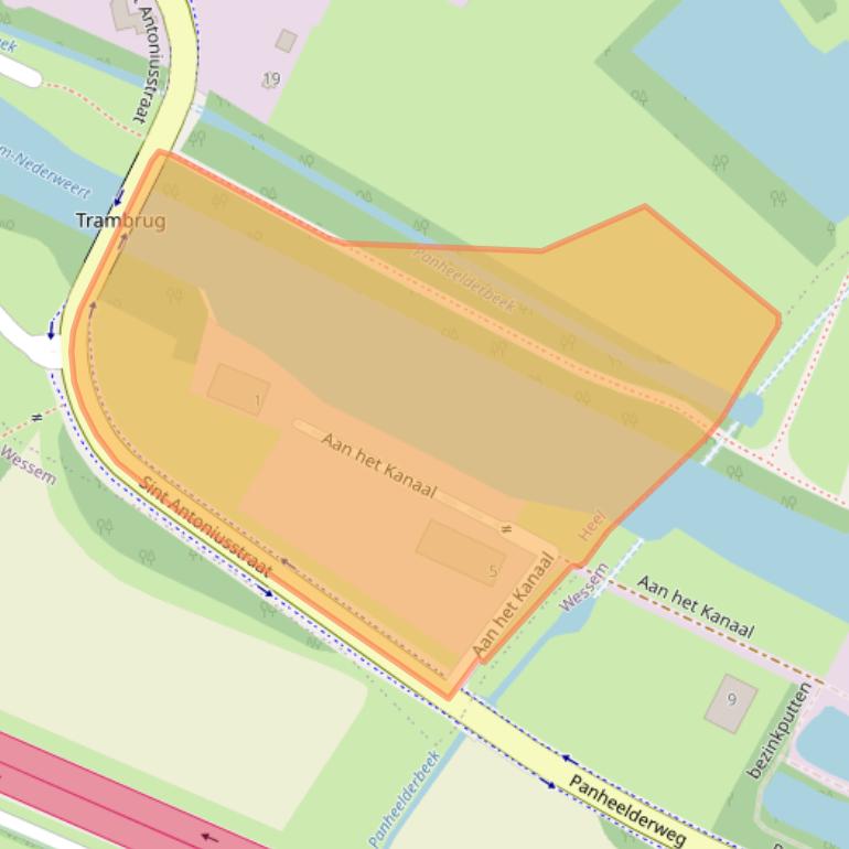 Kaart van postcodegebied 6097NP.