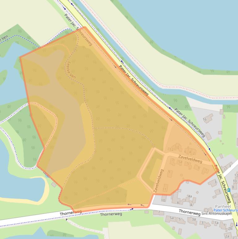 Kaart van postcodegebied 6097NR.