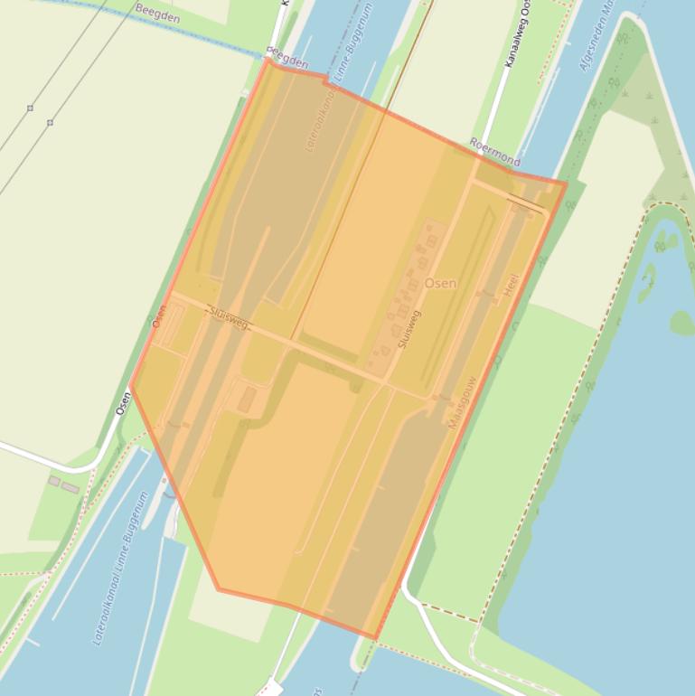 Kaart van postcodegebied 6097PC.