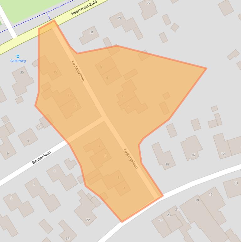 Kaart van postcodegebied 6099AC.