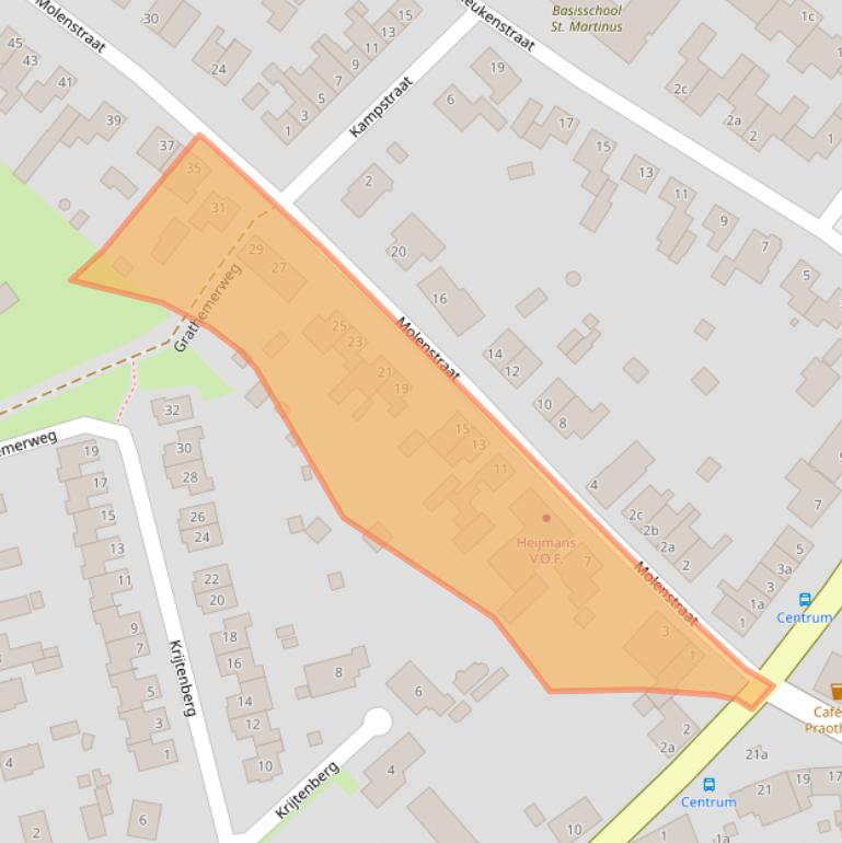 Kaart van postcodegebied 6099AH.