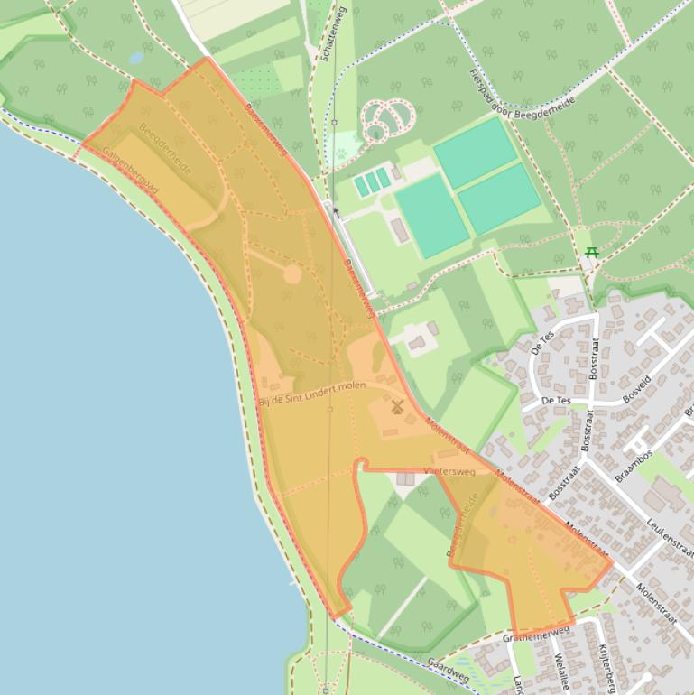 Kaart van postcodegebied 6099AJ.