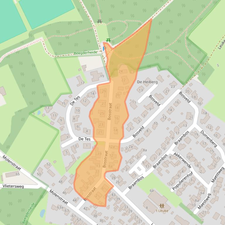 Kaart van postcodegebied 6099AM.